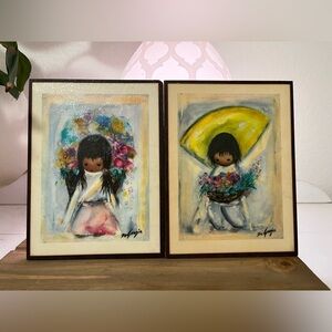 DeGrazia Flower Girl & Flower Boy Wood Plaques